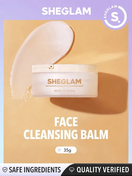 SHEGLAM Nourishing Neroli Face Cleansing Balm 35g Cream To Oil Vitamin C Makeup Melting Cleansing Balm Face Cleanser Makeup Remover Black Friday Gifts Makeup Remover