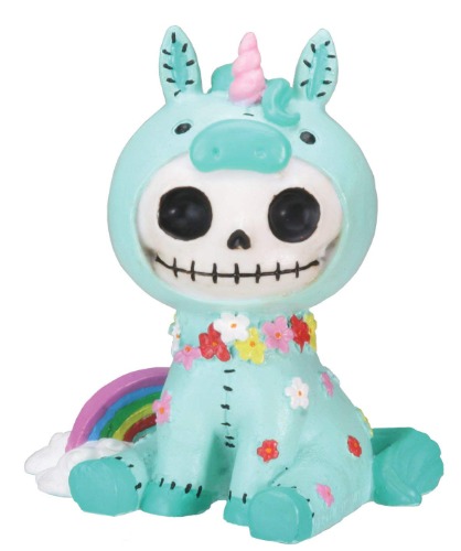 Unie Unicorn Furry Bones Figurine Display - 