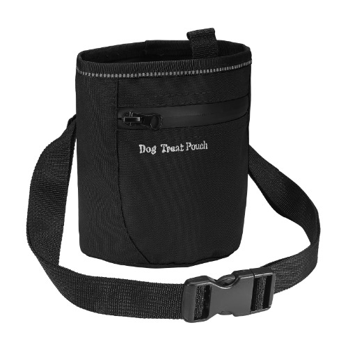Dog Treat Pouch for Training Ankilo Upgraded Treat Pouch Dog with Magnetic Closure Dog Treats Accessories Doggie Puppy Treat Snack Bags Bait Bag with 50 inch Waistband Dog Treat Holder Black - Black