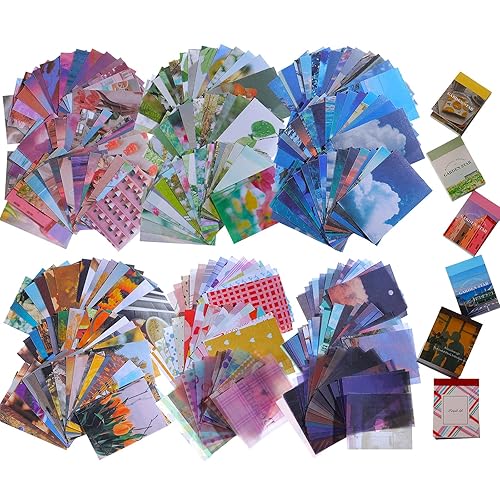 1000 Pieces Washi Sticker Set and Vintage Scrapbook Paper Journaling Supplies, Including 6 Set, 200 Pieces Washi Stickers and 800 Pieces Scrapbook Papers for Journaling Scrapbooking (Life Style) - Life Style