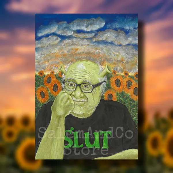 Danny 'Shrekito' DeVito X Shrek Meme Painting Print Wall Art