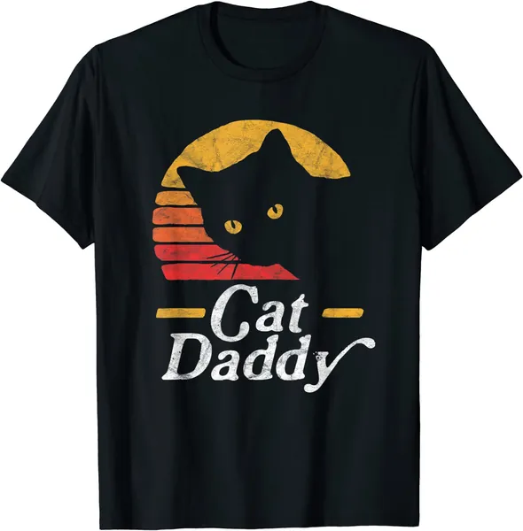 Cat Daddy Vintage Eighties Style Cat Retro Distressed T-Shirt
