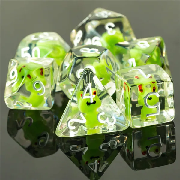clear resin froggy dice