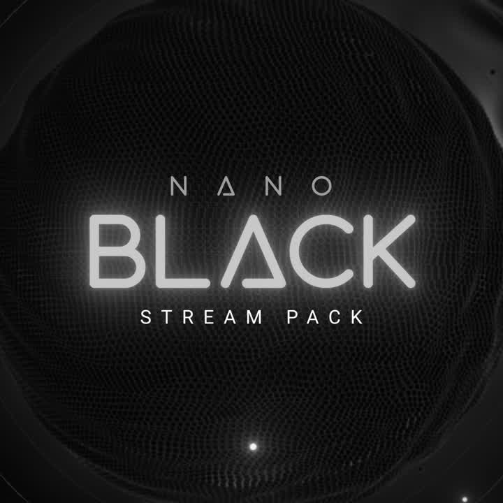 Nano Black 3D Animated Stream Overlays Package - 3D Animated / Nano Black