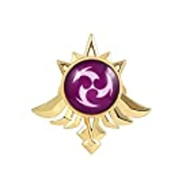 Genshin Impact Vision Brooch Pins - Eye of God Luminous Brooch - Game Project Accessories for Women