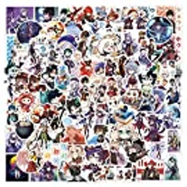 Genshin Impact Stickers[100pcs] Waterproof for Decal,Laptop Hydro Flask Water Bottle Car Cup Computer Guitar Skateboard Luggage Bike Bumper, Kid/Teen Gift(Genshin Impact Stickers)