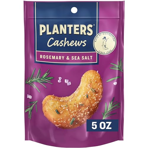 PLANTERS Cashews Rosemary & Sea Salt, Party Snacks, 5 Oz Bag - Rosemary & Sea Salt - 5 oz (Pack of 1)