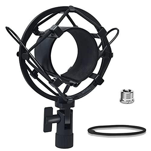Boseen Microphone Shock Mount Mic Holder, Anti-Vibration Suspension Shock Mount Mic Holder Clip for 43mm-47mm Diameter Condenser Microphone