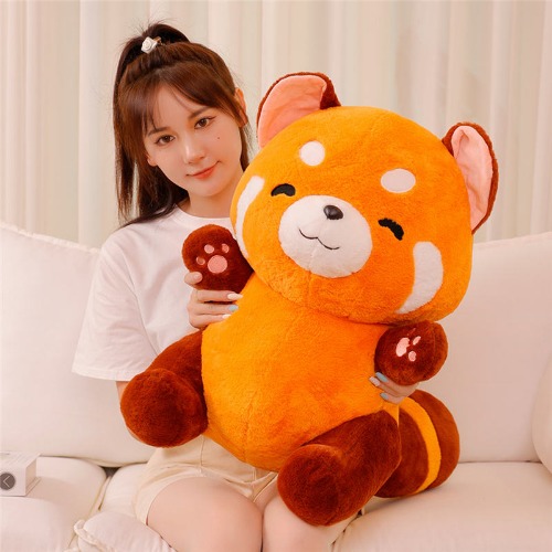 Matthew - ized Plush Raccoon Doll Cushions - Orange / 35CM