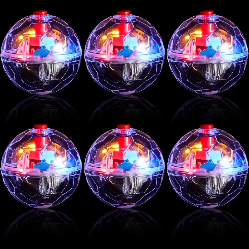 6 Pieces Ghost Hunting Cat Ball Activated Cat Toy Ball Motion LED Light Cat Balls Motion Cat Dog Interactive Toys Pet Glowing Mini Running Exercise Ball Toys for Animals Activity - 