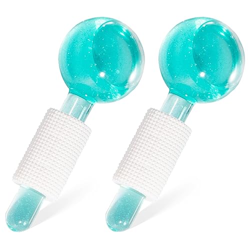 Lazzybeauty Facial Ice Globes Set: Christmas Stocking Stuffers & Unique Presents for Radiant Skin - Ideal Birthday Gift for the Female Who Has Everything - A Facial Massager Beauty Tool in LightGreen - Green