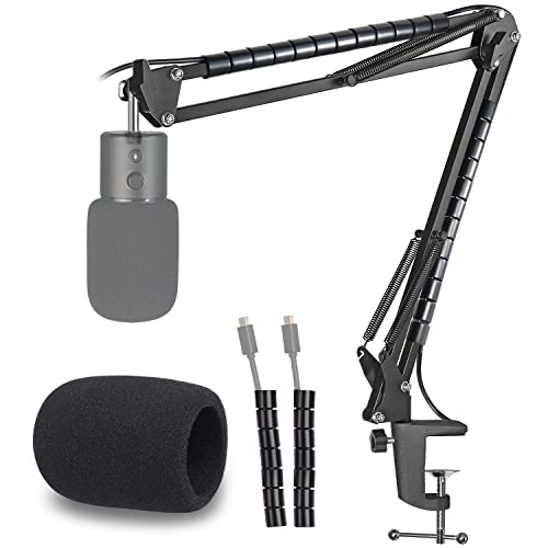 Razer Seiren X Boom Arm with Pop Filter - Mic Stand with Foam Windscreen Cover Compatible with Razer Seiren X Streaming Microphone by YOUSHARES - E_Razer X Stand