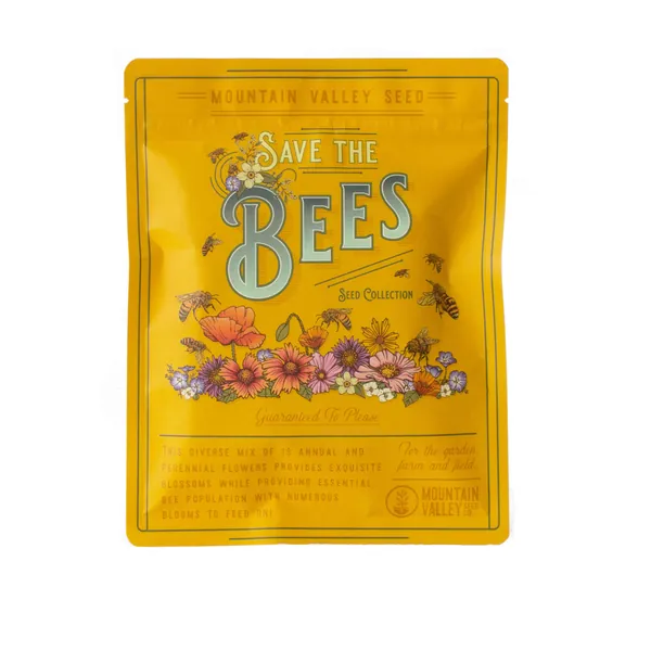 Package of 80,000 Wildflower Seeds - Save The Bees Wild Flower Seeds Collection - 19 Varieties of Pure Non-GMO Flower Seeds for Planting Including Milkweed, Poppy, and Lupine - 
