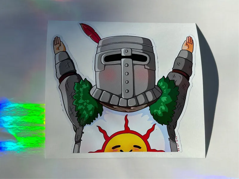Sun Bro Solaire Peeker Decal - Dark Souls