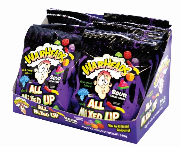 Warheads All Mixed Up, 45 g, Pack of 12