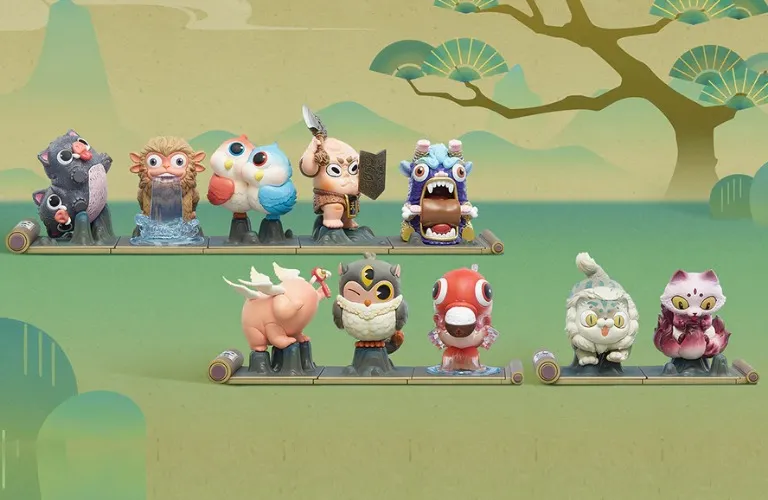 BLIND BOX SET - POP MART Shan Hai Jing Unfolding the Classics Series Blind Box | Set of 9 Boxes (Non-Repeat)