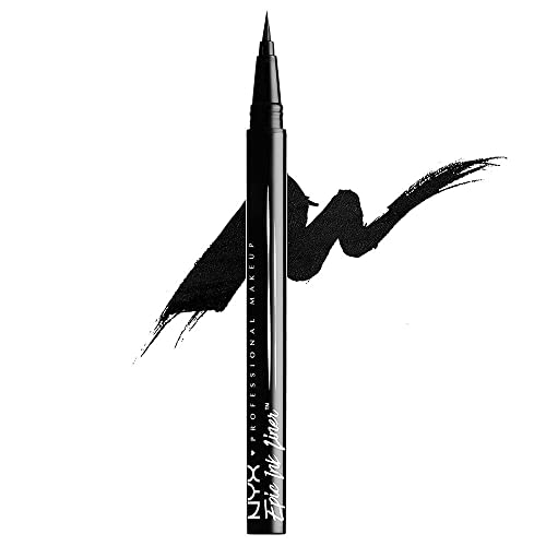 NYX PROFESSIONAL MAKEUP Epic Ink Liner, Waterproof Liquid Eyeliner - Black, Vegan Formula - 1 Count (Pack of 1) - Black - Liner