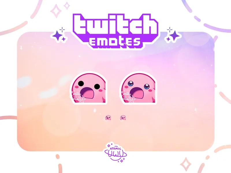 Kirby Gasp Twitch Emote & Badge