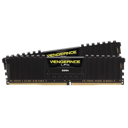 CORSAIR VENGEANCE LPX DDR4 RAM 32GB (2x16GB) 3200MHz CL16-20-20-38 1.35V Intel AMD Memoria de Ordenador de Sobremesa - Negro (CMK32GX4M2E3200C16) - 3200 MHz - 2 x 16 GB - negro