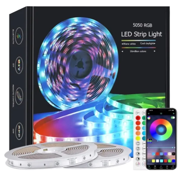 Amazon.com: LED Strip Lights 32.8ft,Lxyoug Music Sync Color Changing 5050 RGB Led Lights for Bedroom,Built-in Mic,Led Lights with App Control and IR Remote for Home Decoration : Tools & Home Improvement