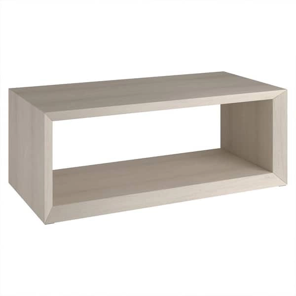 Osmond 48 in. Alder White Rectangle Top Coffee Table