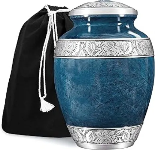 Cremation Urn for Adult Human Ashes (Blue
