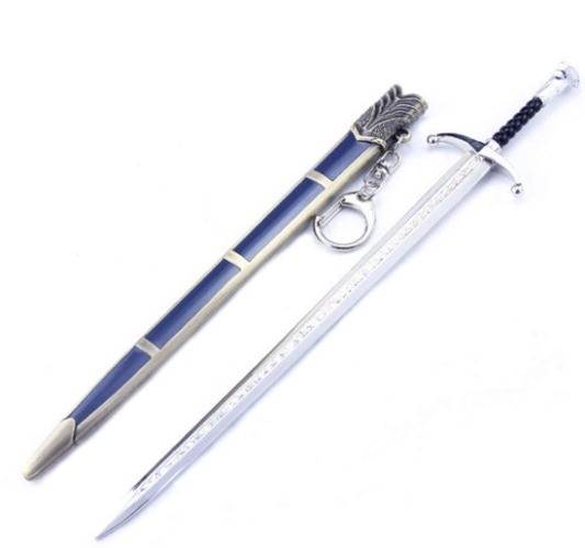 Jon Snow Longclaw Sword Game of Thrones Collective Sword Metal Weapon Model Action Figure Arts Toys Collection Keychain Gift Party Supplies Desk Decoration