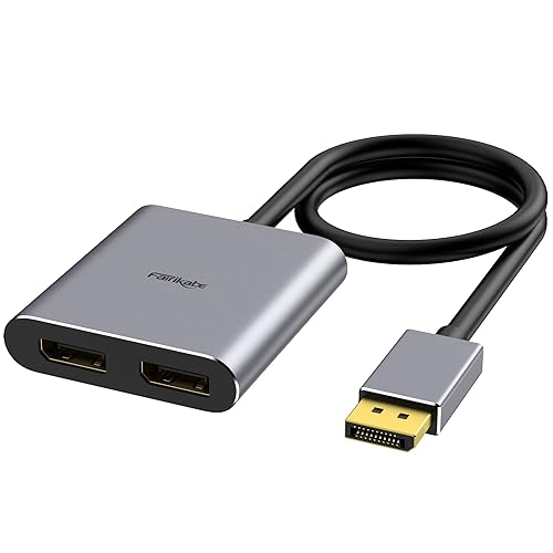 DisplayPort to Dual DisplayPort Splitter Adapter