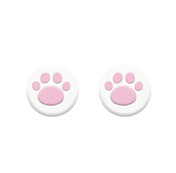 2PCS Thumb Stick Grips Cap Cover Joystick Grip Caps Replacement for PS5 PS4 Xbox one Xbox 360 Wii U NS Pro Cat Paw Cute Pink