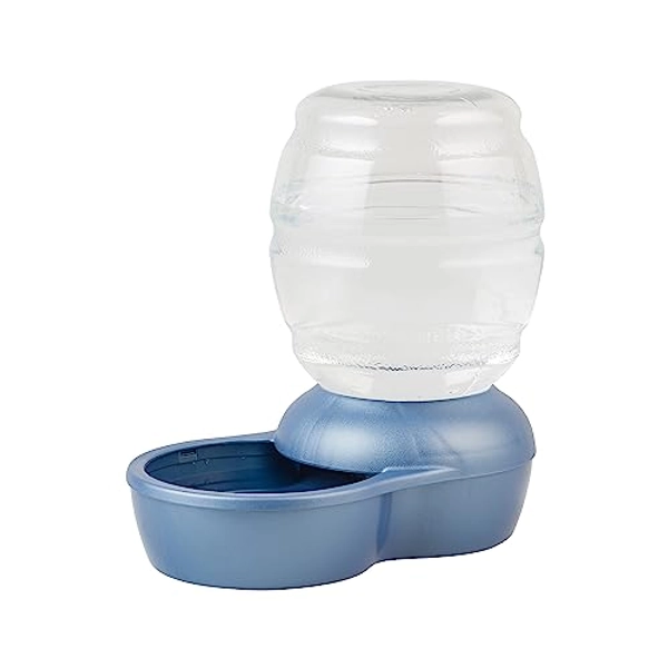 Petmate Replendish Gravity Waterer with Microban for Cats and Dogs, 1 Gallon, Blue