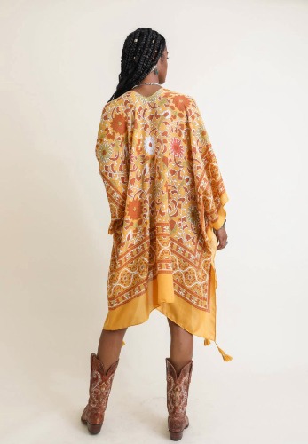 Boho border KIMONO // citrine | ONE SIZE