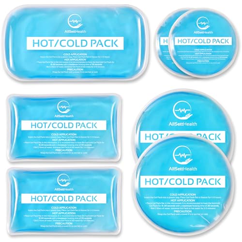 Reusable Hot and Cold Gel Ice Packs for Injuries - Cold Compress, Ice Pack, Gel Ice Packs, Cold Pack, Gel Ice Pack, Cold Packs for Injuries - 7 Pack - 7 Count (Pack of 1)