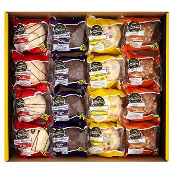 Food Connections Topped Mixed Case 16 Muffins (Pack of 16s)