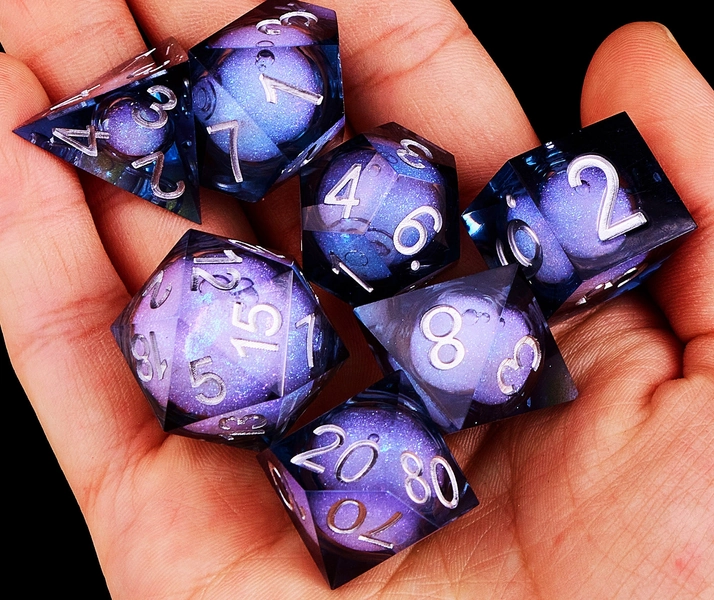 Dnd dice set liquid core for role playing games , Dragon Eye liquid core dice set , Liquid Core Dungeons and Dragons Dice Set for D&D Gift