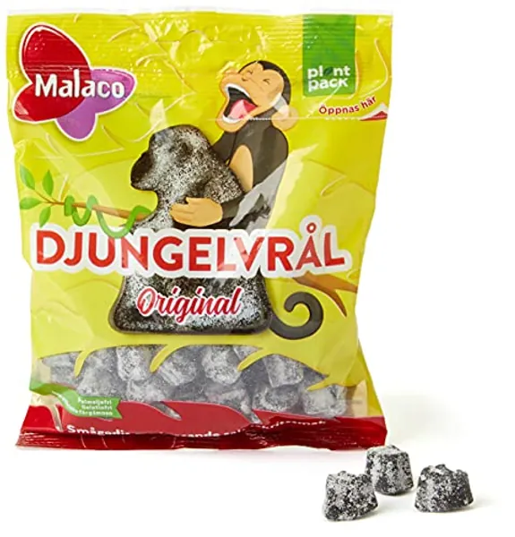 Malaco Djungelvral Salty Liquorice, 80 g
