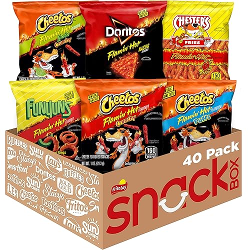 Frito Lay Flamin' Hot Mix, Variety Pack (Pack of 40), Packaging May Vary - Flamin' Hot Mix