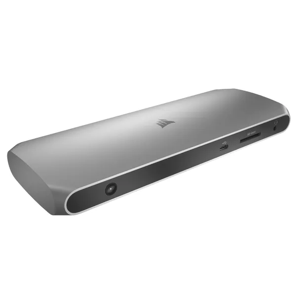 Corsair TBT100 Thunderbolt™ 3 Dock – 85W charging, Dual 4k 60Hz Support, 2x HDMI, 40Gb/s ,USB-C Gen 2 (15W) x2, USB-A 3.1 (7.5W) x2, Gigabit Ethernet – For Mac and PC laptops - 