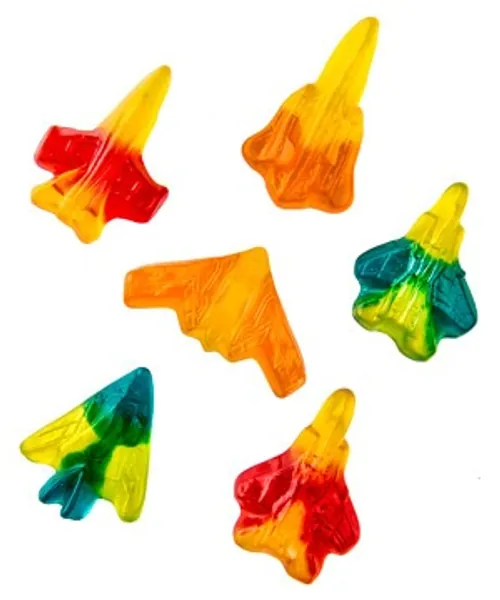 Gummy Jet Fighters: Five-pound bag of gummy aircraft.