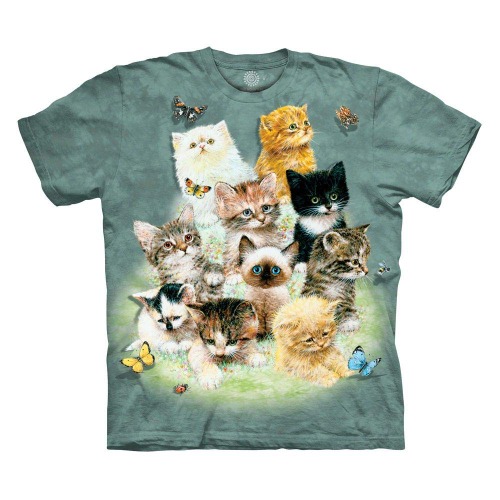 The Mountain 10 Kittens Unisex T Shirt | Premium, Hand-Dyed | Cat Graphic Tee