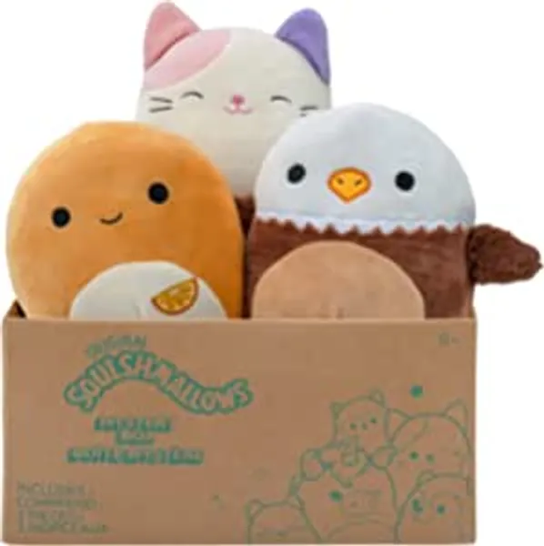 Squishmallows Official Kellytoy 8" Plush Mystery Pack - Styles Will Vary in Surprise Box That Includes Three 8" Plush