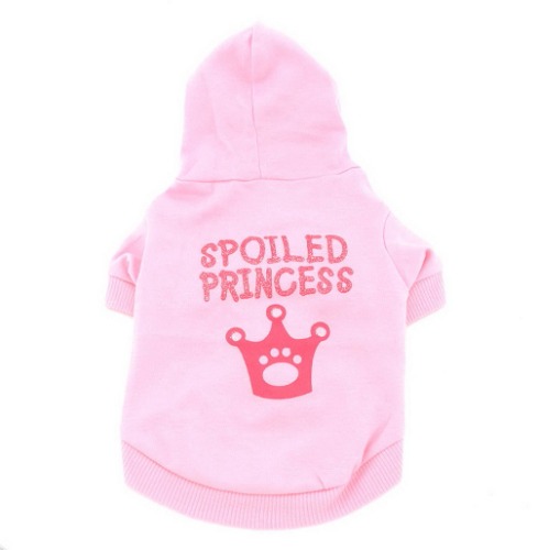 SMALLLEE_LUCKY_STORE Kleine Hond Verwend Hoodie Chihuahua Kleding Voor Meisjes Kroon Puppy Tee T-shirt Voor Kat Yorkshire Speelgoed Poedel Roze XS - XS € 4,88