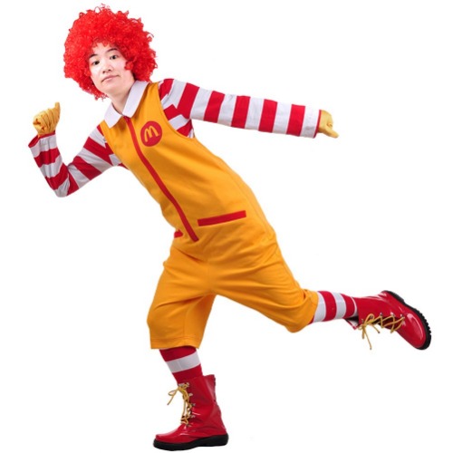 Ronald McDonald Cosplay Costume Outfit Suit for Hallowween - Medium