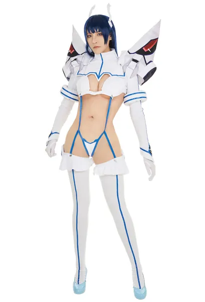 Kill la Kill Satsuki Kiryuin Cosplay Costume Hollow Out Bodysuit Cosplay Costume with Gloves and Headdress