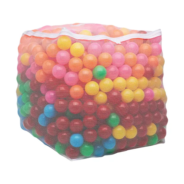Amazon Basics BPA Free Crush-Proof Plastic Pit Balls with Storage Bag, Toddlers Kids 12+ Months, 6 Bright Colors - Pack of 1000