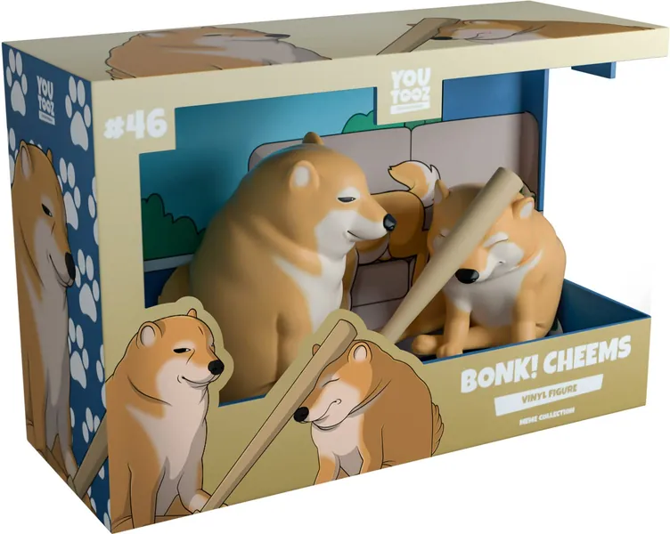 Youtooz Bonk Cheems Vinyl Figure, 3.5" Cheems Vinyl Figure, Cute Shiba Inu Doge Figure - Youtooz Meme Collection Based on Internet Meme