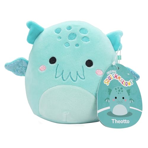 Squishmallows Original 5-Inch Theotto The Cthulhu - Official Jazwares Little Plush - Collectible Soft & Squishy Mini Stuffed Animal Toy - Add to Your Squad - Gift for Kids, Girls & Boys - Blue
