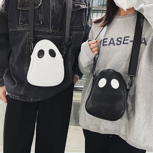 Ghost Kawaii Cute PU Shoulder Bag - white