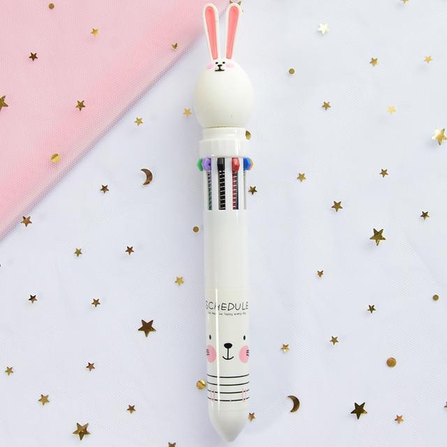 Multicolored Kawaii Pens - White Bunny