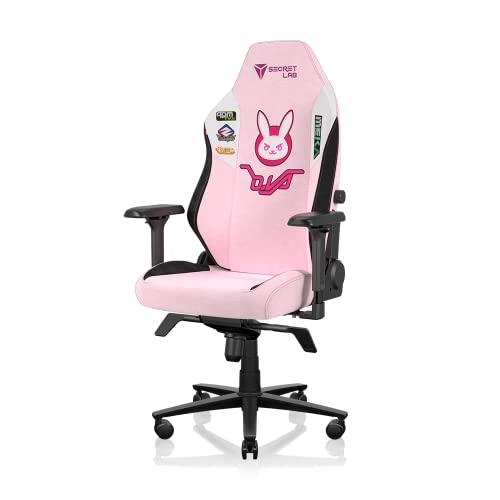 Secretlab TITAN Evo 2022 D.Va Gaming Chair - Reclining - Ergonomic - Comfortable Computer Chair with 4D Armrests - Headrest & Lumbar Support - Regular - Pink - Fabric - Pink - Regular