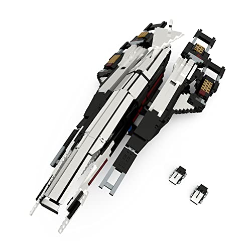 Normandy SR-2 Building Kit,Mass Commander Shepard Starship Building Block Set,Alliance Space Vehicle Stealth Frigate Normandy SR 2 Airplane Model Toy,Awesome Building Toy for Kids Adult(1888 Pieces)